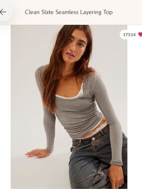 NWT free people clean slate top